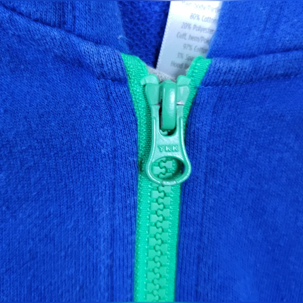 Gymboree Boys Gray Blue Green Dinosaur Spike Full Zip Hoodie‎ Hello Dino Sz 12